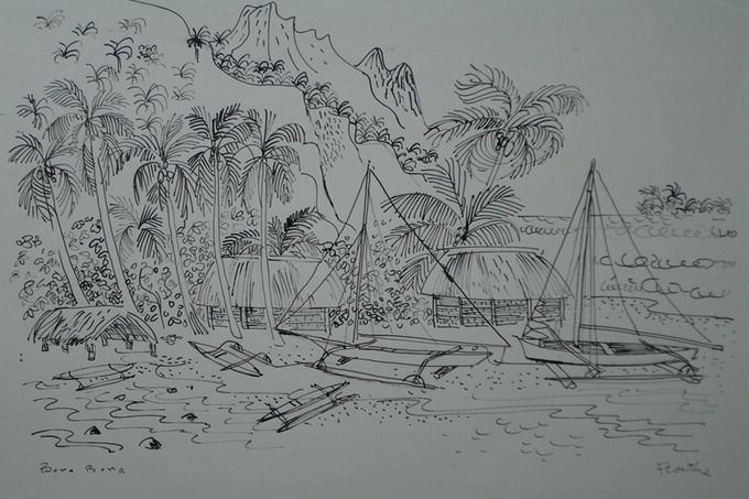 Bora Bora 2  (Pen & Ink) 1963 