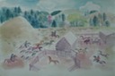 Corraling at Triangle X  (Watercolor) 1957-59