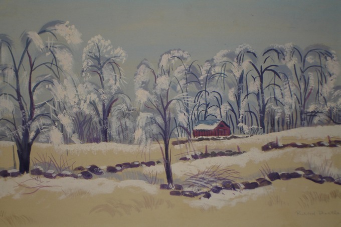 NY First Snowfall (Watercolor) 1939