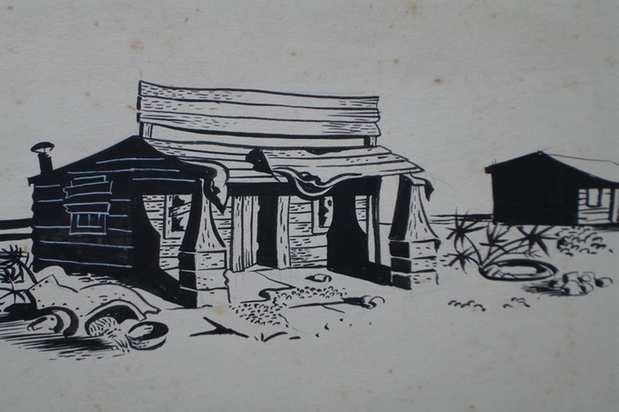 Old Saloon (Pen & Ink) 1957-59