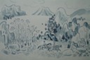 Riding the Canyon (Watercolor) 1957-59