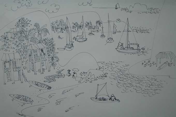 Tahiti 2 (Pen & Ink) 1963