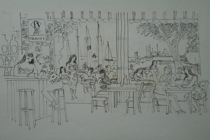 Tahiti 3  (Pen & Ink) 1963