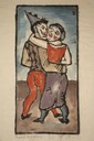 Wood Cut #10( circus couple) 1925